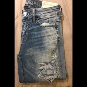 American Eagle Light Wash Skinny Size 0 XLong